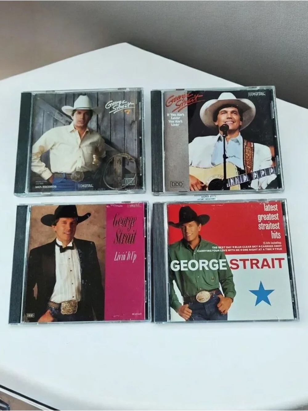 George Strait CD Lot - Cowboy Country Albums (White, Black, Red, Green)